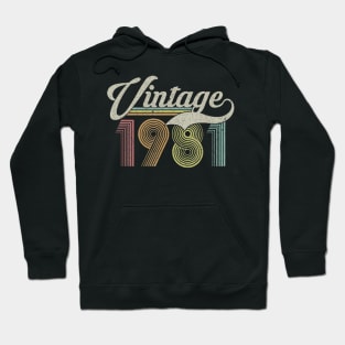 39 Years Old Vintage Retro Classic 1981 39th Birthday Gifts Hoodie